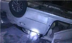 مرگ راننده و همسر باردارش در خراسان شمالی بر اثر واژگونی خودرو
