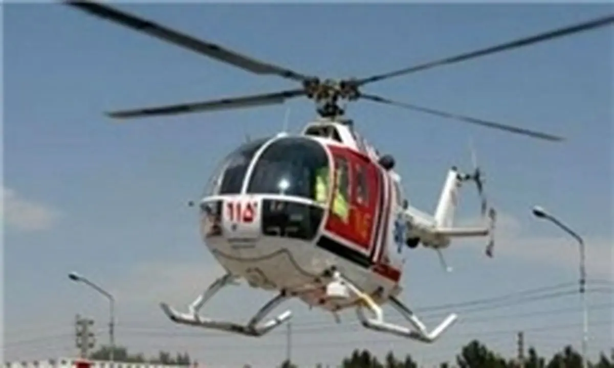 نجات کارگر معدن با اورژانس هوایی طبس