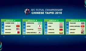 هم‌گروهی فوتسالیست‌های ایران با عراق، چین و میانمار + عکس