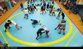 تمرین مشترک فرنگی‌کاران بزرگسال و جوان برای حضور در رقابت‌های بین‌المللی جام تختی