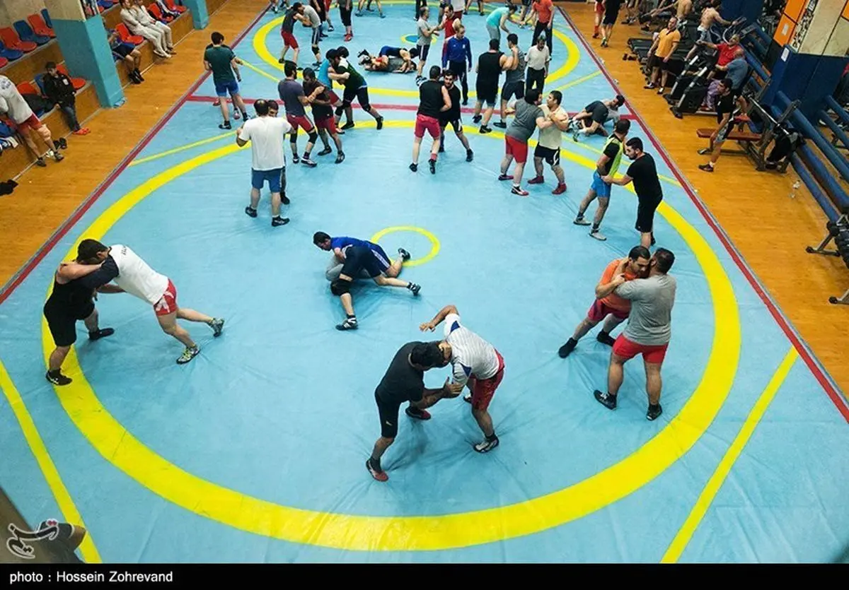 تمرین مشترک فرنگی‌کاران بزرگسال و جوان برای حضور در رقابت‌های بین‌المللی جام تختی