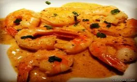 طرز تهیه میگو با سس خامه ای نارنج