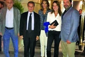 دیدار سارکوزی با رئیس‌جمهور و شخصیت‌های سیاسی لبنان