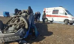 واژگونی خودرو در جاده گناباد ۲ کشته برجای گذاشت