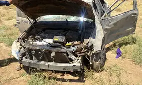 واژگونی خودرو با سه مصدوم