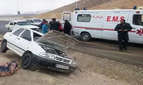 یک کشته و یک زخمی در واژگونی پراید