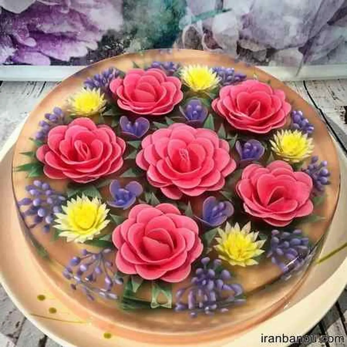 دیزاین ژله بستنی با میوه به صورت لیوانی و تک نفره مجلسی 2018