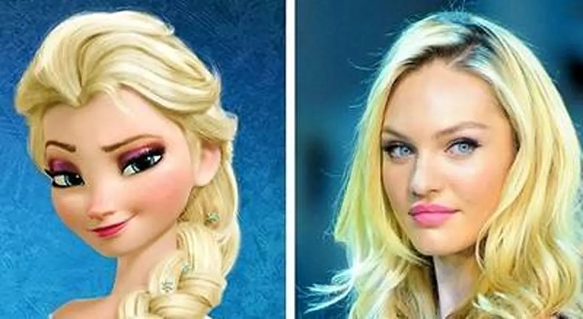 شباهت عجیب سوپرمدل ها به شخصیت های کارتونی