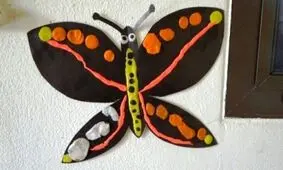 کاردستی پروانه برای بچه ها
