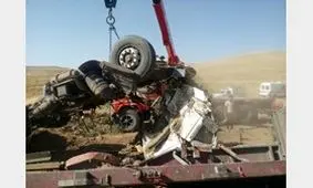 2 کشته در واژگونی تریلی