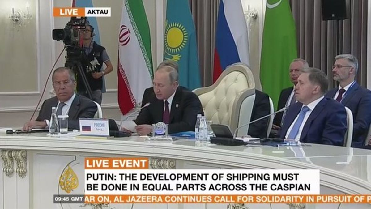 اظهارات پوتین در اجلاس سران کشورهای ساحلی دریای خزر