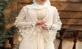 مدل مانتو عقد محضری سفید و گیپور دار + تصاویر