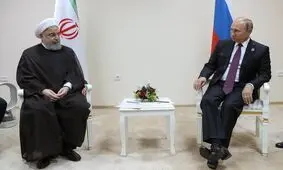 دیدار روحانی و پوتین در حاشیه اجلاس سران کشورهای ساحلی دریای خزر