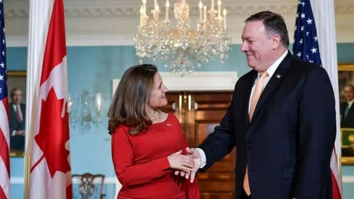گفتگوی پمپئو با همتای کانادایی‌اش درباره تنش میان اوتاوا و ریاض