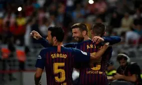 بارسلونا فاتح سوپرجام اسپانیا شد