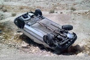 واژگونی خودروی سواری پژو با یک کشته
