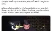 لحظه مجروح‌شدن خبرنگار هنگام حمله صهیونیست‌ ها/ ویدئو
