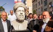 رونمایی از تندیس شهیدجمهور در حوالی خیابان پاستور تهران