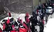تجمع علیه مذاکرات مقابل دفتر آیت‌الله بیات‌زنجانی