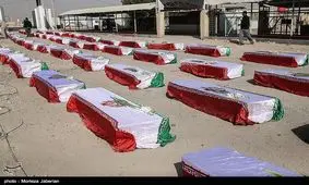 پیکرهای پاک ۹۸ شهید تازه تفحص شده از مرز شلمچه وارد میهن اسلامی شد