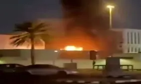 کنسولگری آتش گرفته آمریکا در دبی با پهپاد ایرانی/ ویدئو