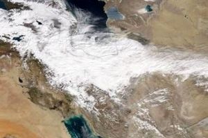 عکس ماهواره ای ناسا از شرایط جوی امروز ایران