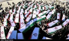 آئین وداع با شهدای تازه تفحص شده در هفتگل برگزار شد‌