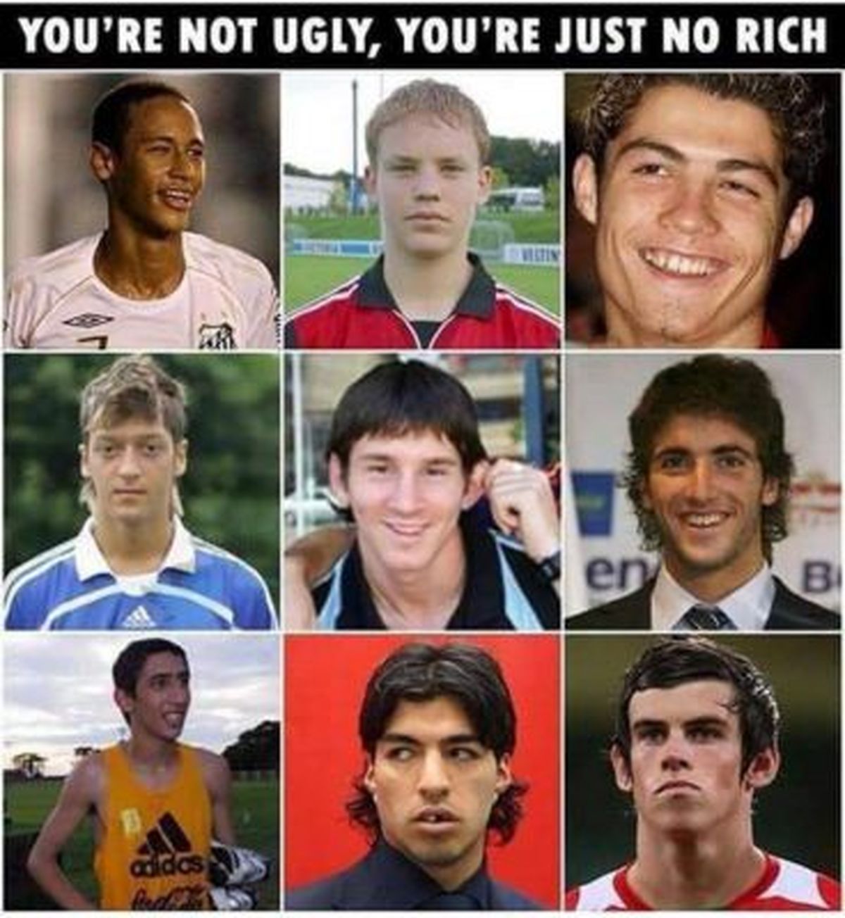 چهره واقعی فوتبالیست‌ها قبل از پولدارشدن+ عکس