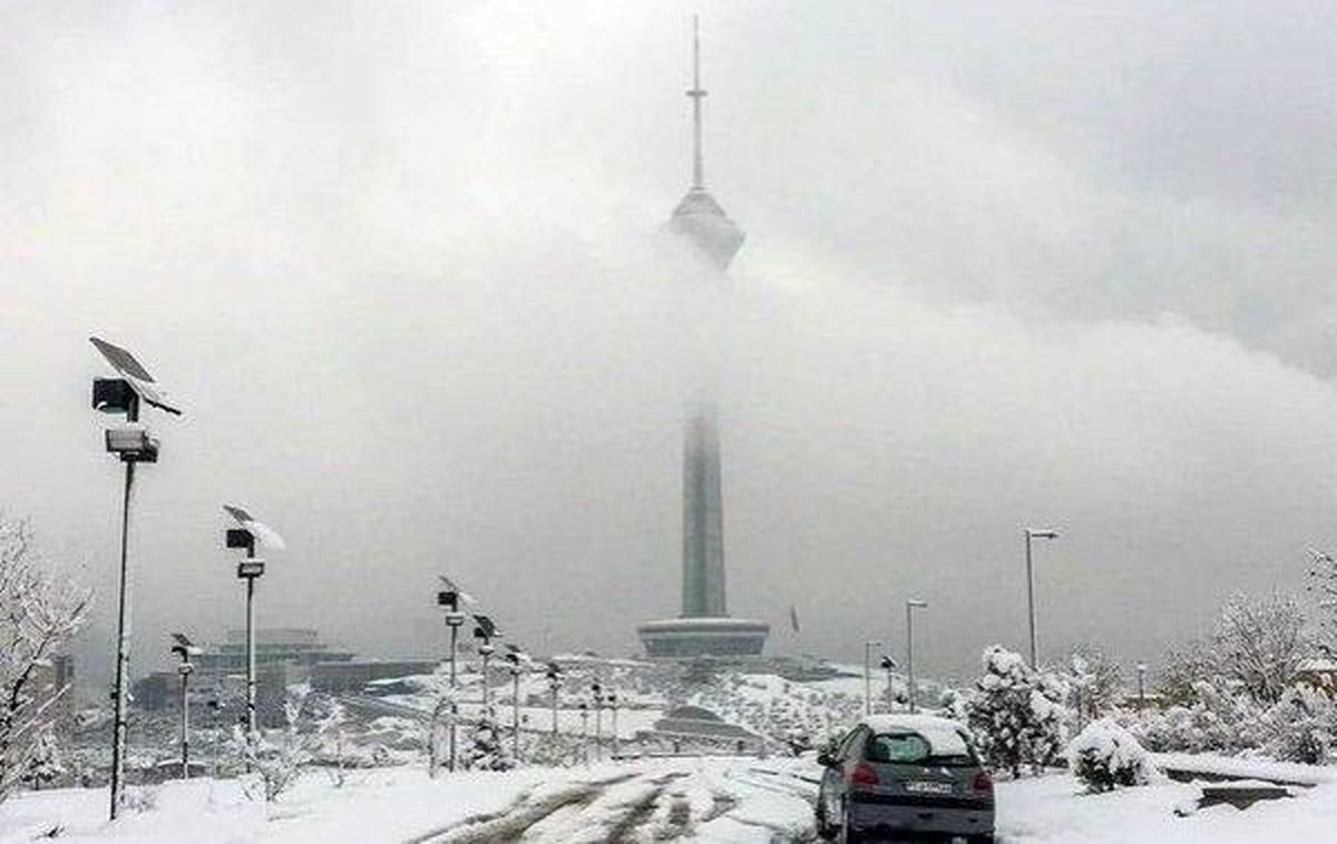 عمق برف تهران در بارش اخیر؛ فقط ۲۳ سانتی‌متر