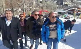تصاویری از کی‌روش و کادر فنی تیم ملی در پیست دربندسر