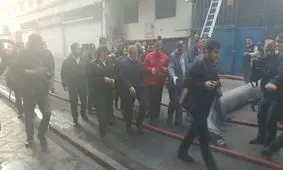 محسن هاشمی: انشاءالله آتش خاموش می‌شود/ طبقات منهای 4و 5 را پر آب کرده‌اند