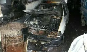 گاراژ ۱۲۰۰ متری بزرگراه فداییان اسلام در آتش سوخت