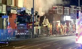 انفجار و آتش سوزی گسترده در لستر انگلیس