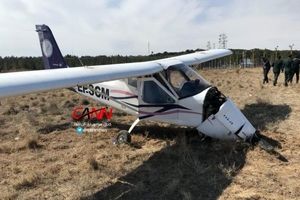 تصویر هواپیمای آموزشی که امروز دچار سانحه شد + عکس