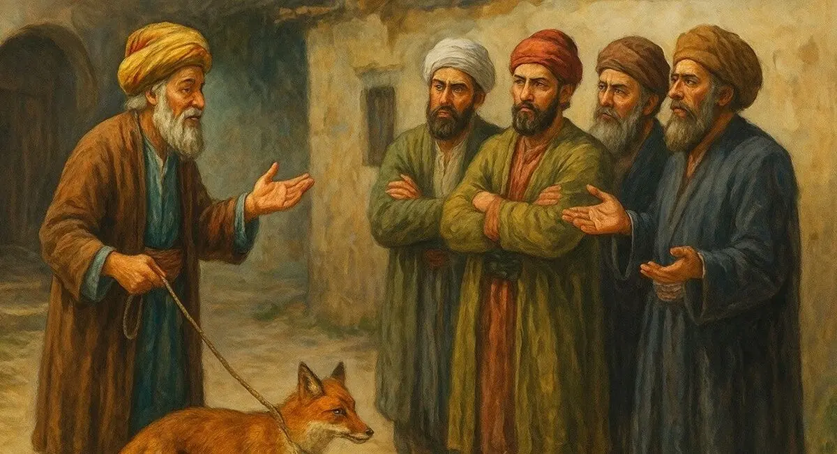 حکایت ملانصرالدین معجزه گر/ روباه سخنگو، نی زنده‌کننده و تاجران فریب‌خورده