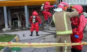 نشت شدید "اسیدنیتریک" در کارخانه محصولات لبنی + تصاویر