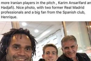 تصویری از کارلوس کی‌روش در کنار ستاره اسبق رئال مادرید در یونان