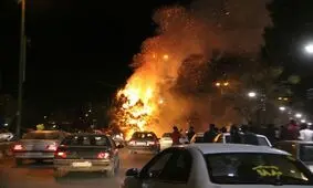 آتش سوزی در نمایشگاه عرضه محصولات بهاره