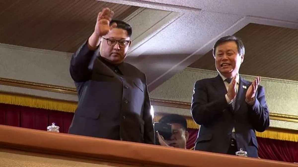 حضور رهبر کره‌شمالی در کنسرت پاپ هنرمندان کره‌جنوبی