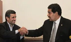 یادی کنیم از قاب تاریخی دیدار مادورو و احمدی نژاد برای ماست مالی تفاوت قدشان!/ عکس


