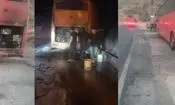 فداکاری ماموران پلیس راه برای نجات مسافران اتوبوس در جاده اندیمشک/ ویدئو