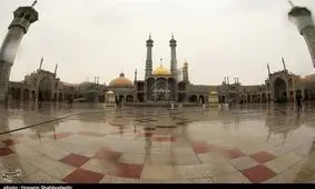 روز بارانی در حرم حضرت معصومه(س) به روایت تصویر