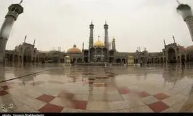 روز بارانی در حرم حضرت معصومه(س) به روایت تصویر