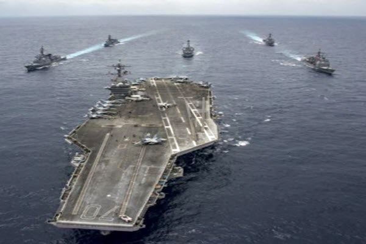 اعزام ناو هواپیمابر نظامی آمریکا به منطقه با صدها موشک و جنگنده