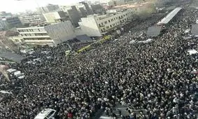 فیلم هوایی از مراسم تشییع پیکر آیت‌الله هاشمی رفسنجانی