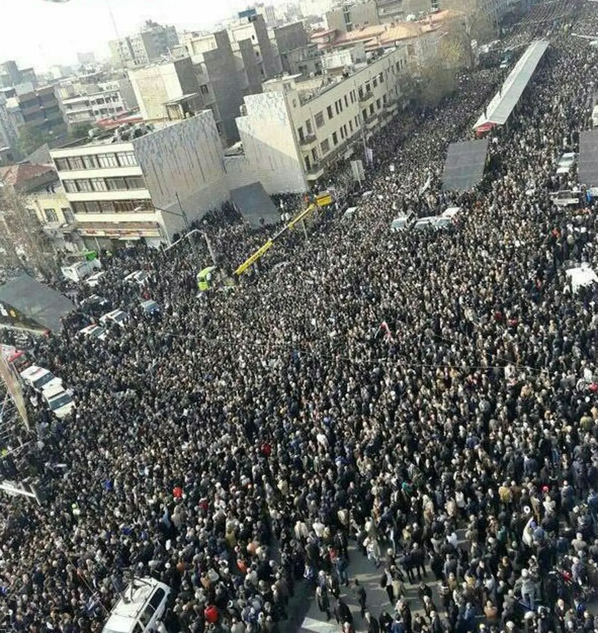 فیلم هوایی از مراسم تشییع پیکر آیت‌الله هاشمی رفسنجانی