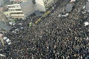 فیلم هوایی از مراسم تشییع پیکر آیت‌الله هاشمی رفسنجانی