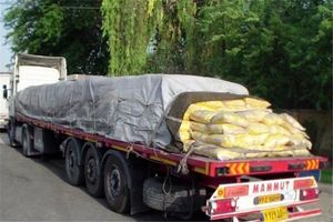 تریلر حامل ۲۲ تن برنج قاچاق در تنگستان توقیف شد