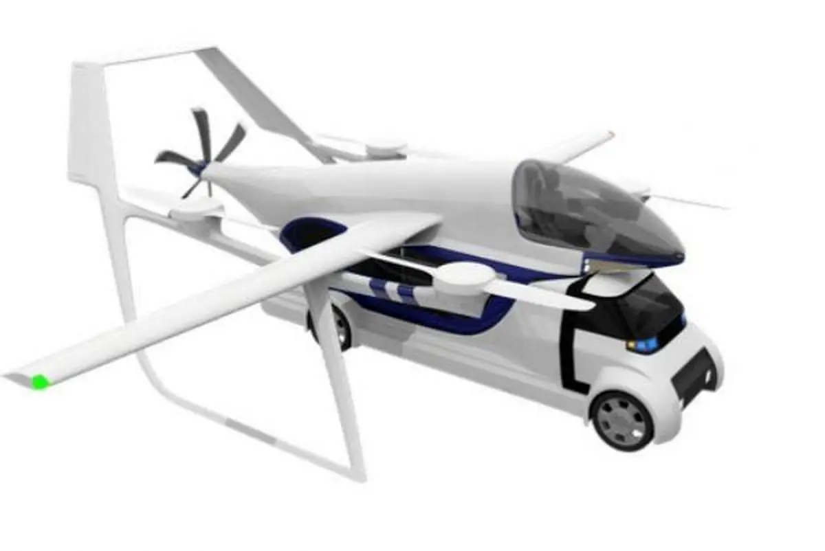 تاکسی هوایی خودران که وسیله نقلیه زمینی را جابجا می کند