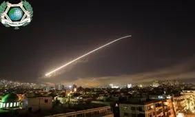 انهدام موشک متجاوزان بر فراز دمشق توسط پدافند هوایی ارتش سوریه